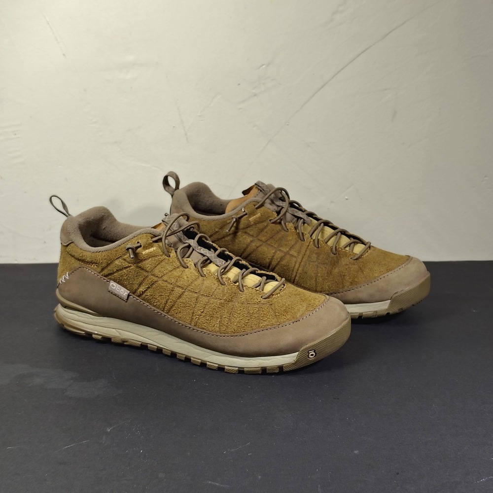 Oboz Jeannette Low Womens 9.5 Tamarack Brown Suede Hiking Casual Shoes 74402